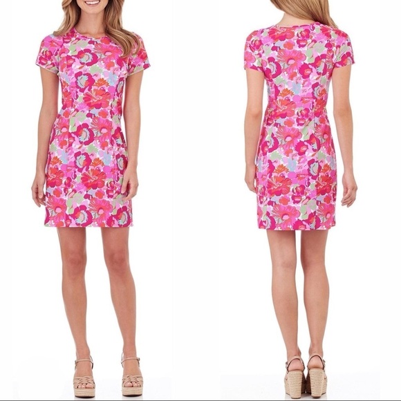 Jude Connally Striped Sheath Dress Black White Zoey Stretch Fabric Small - Picture 7 of 7